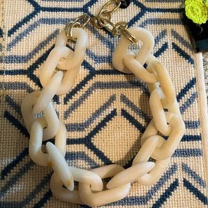Neiman Marcus Italian Chunky Cream Chain Necklace